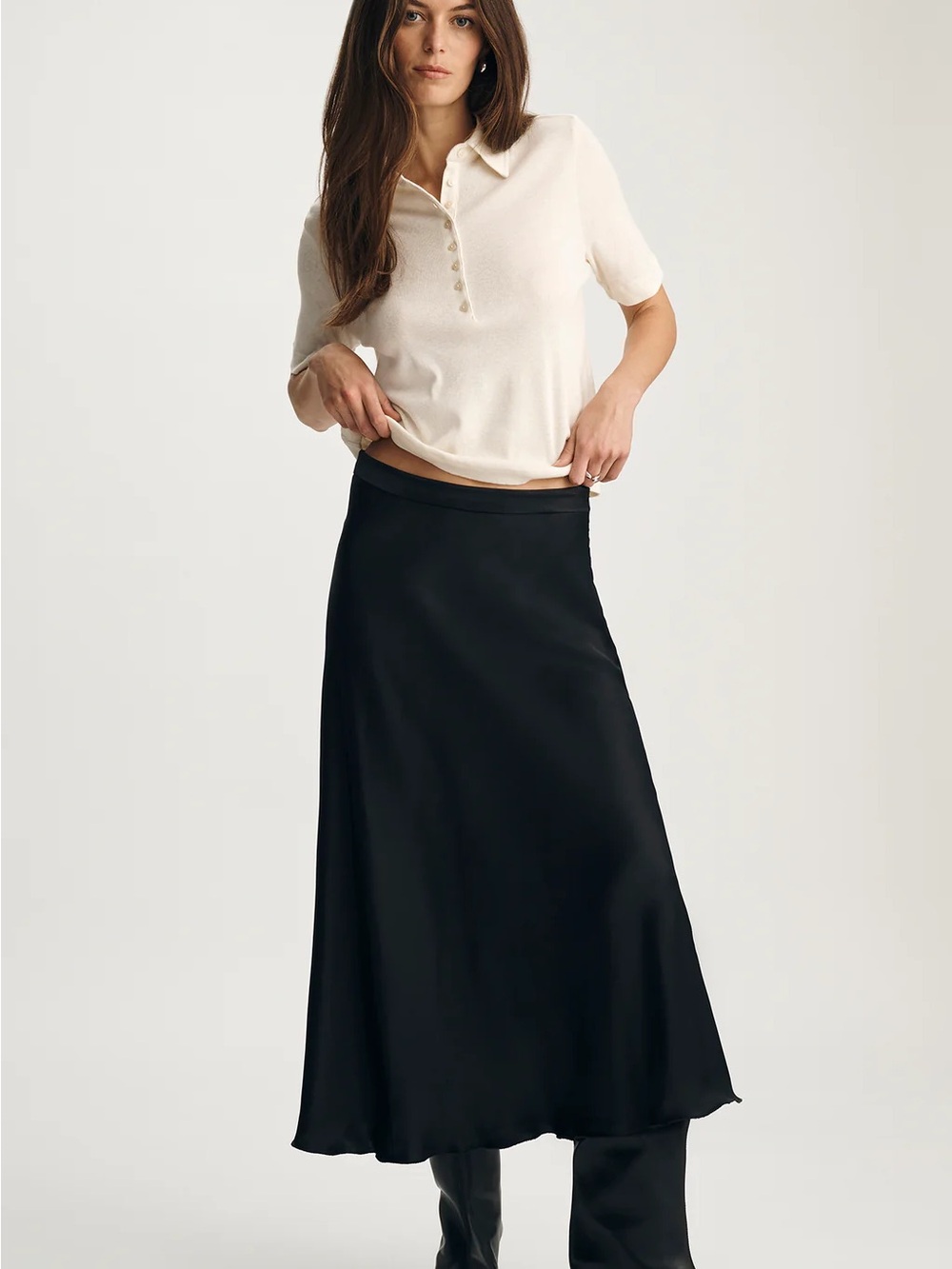 Classic Black A-Line Women's Skirt